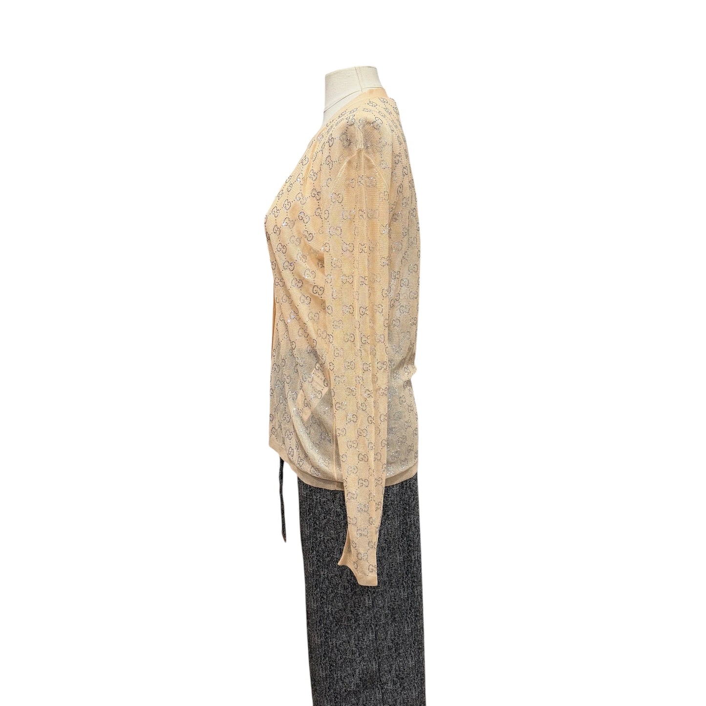 Gucci Fine Silk Crystals Cardigan