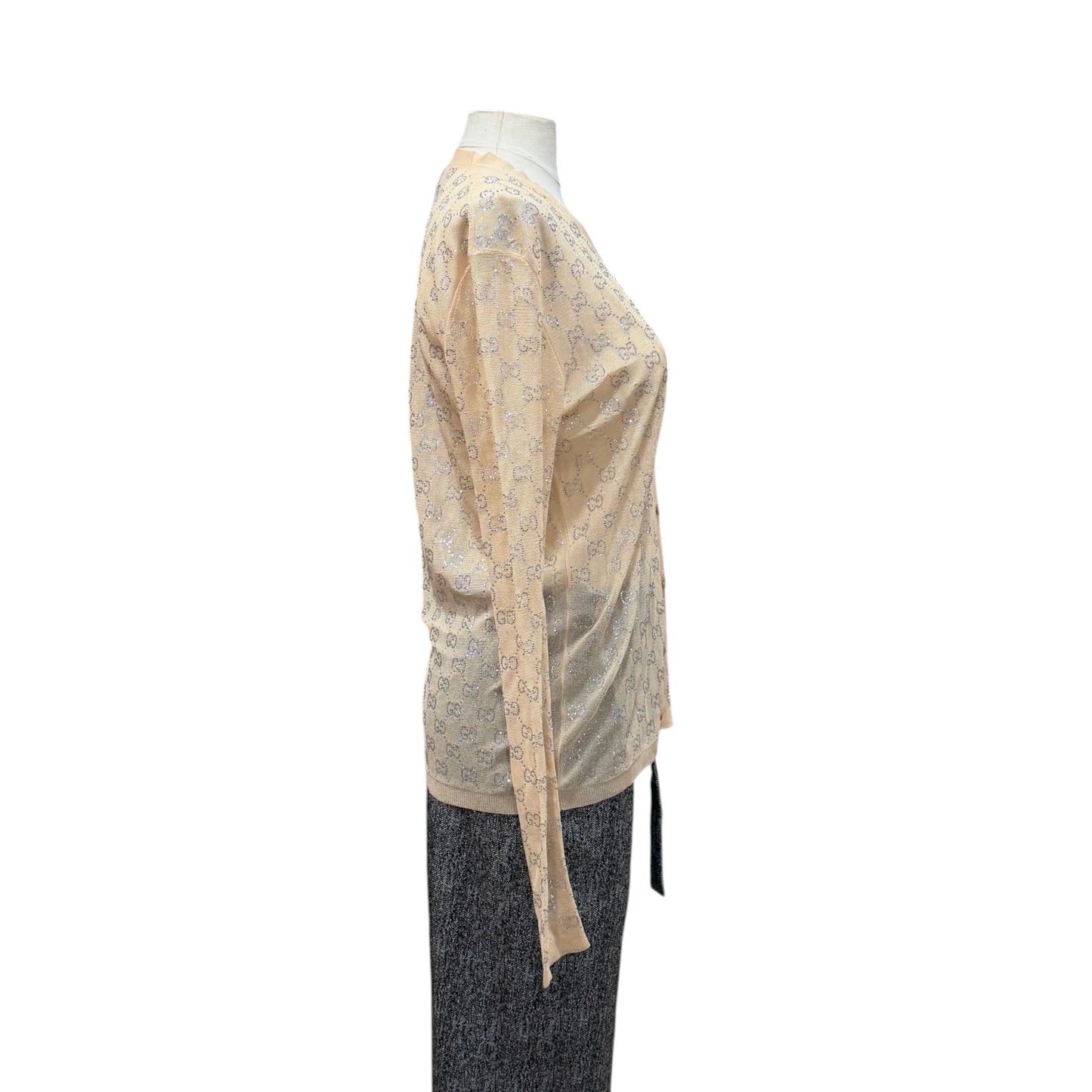 Gucci Fine Silk Crystals Cardigan