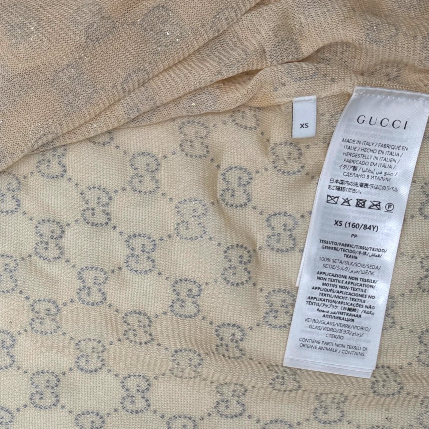 Gucci Fine Silk Crystals Cardigan