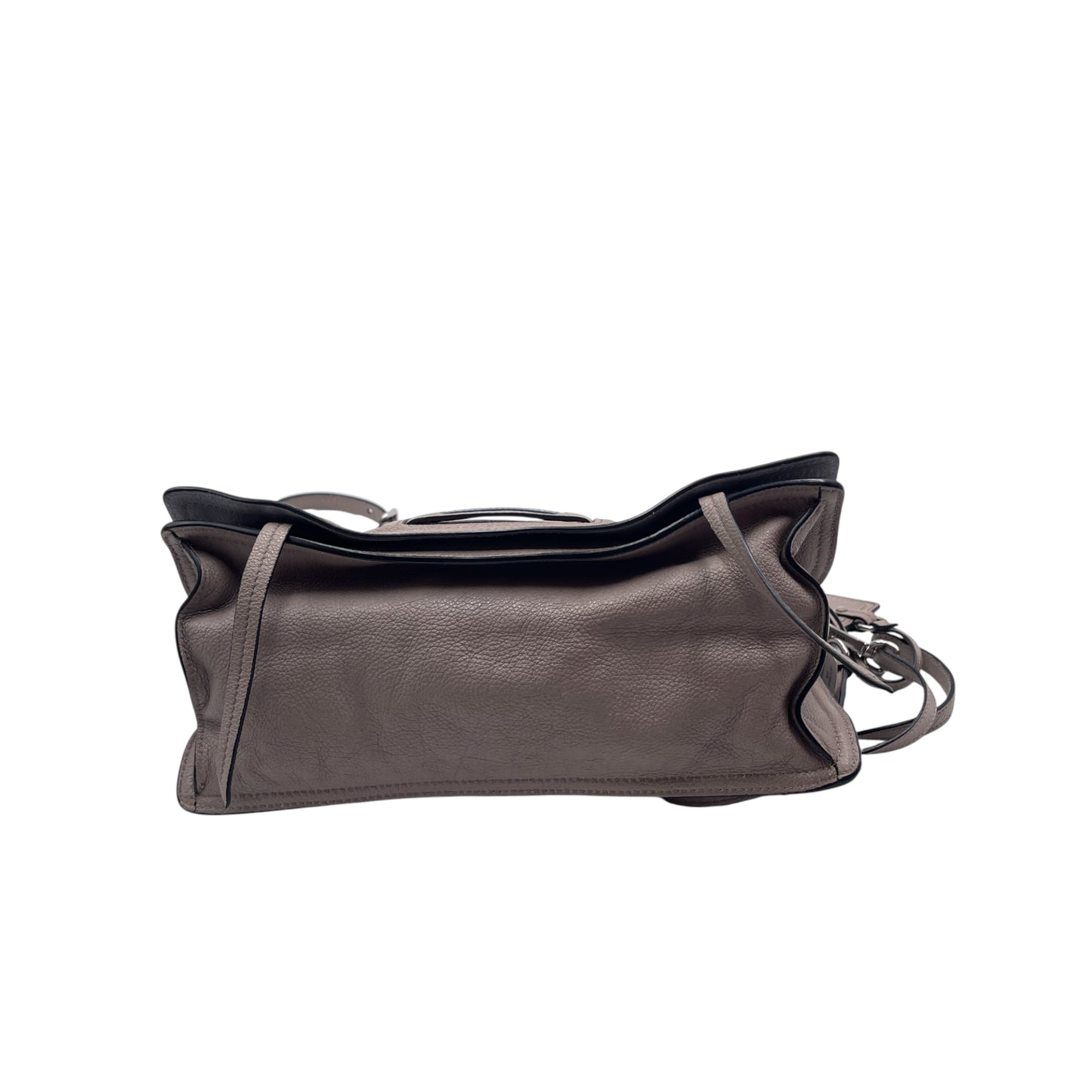 Prada Beige Leather Flap Messenger Bag