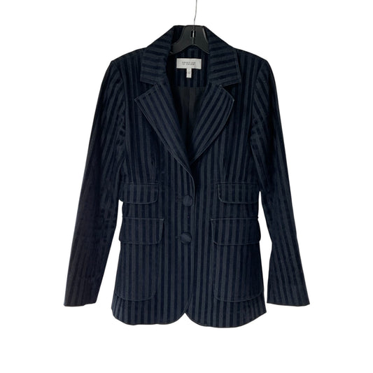 Derek Lam IO Crosby Navy Blue Striped Blazer