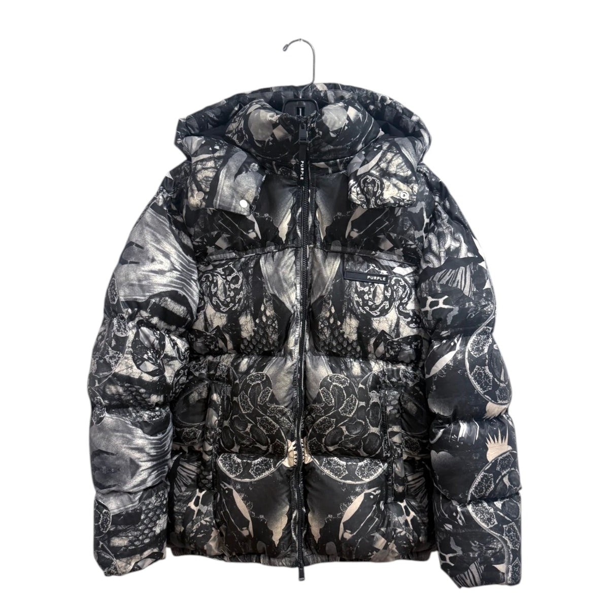 Purple Brand Graphic-Print Puffer Jacket