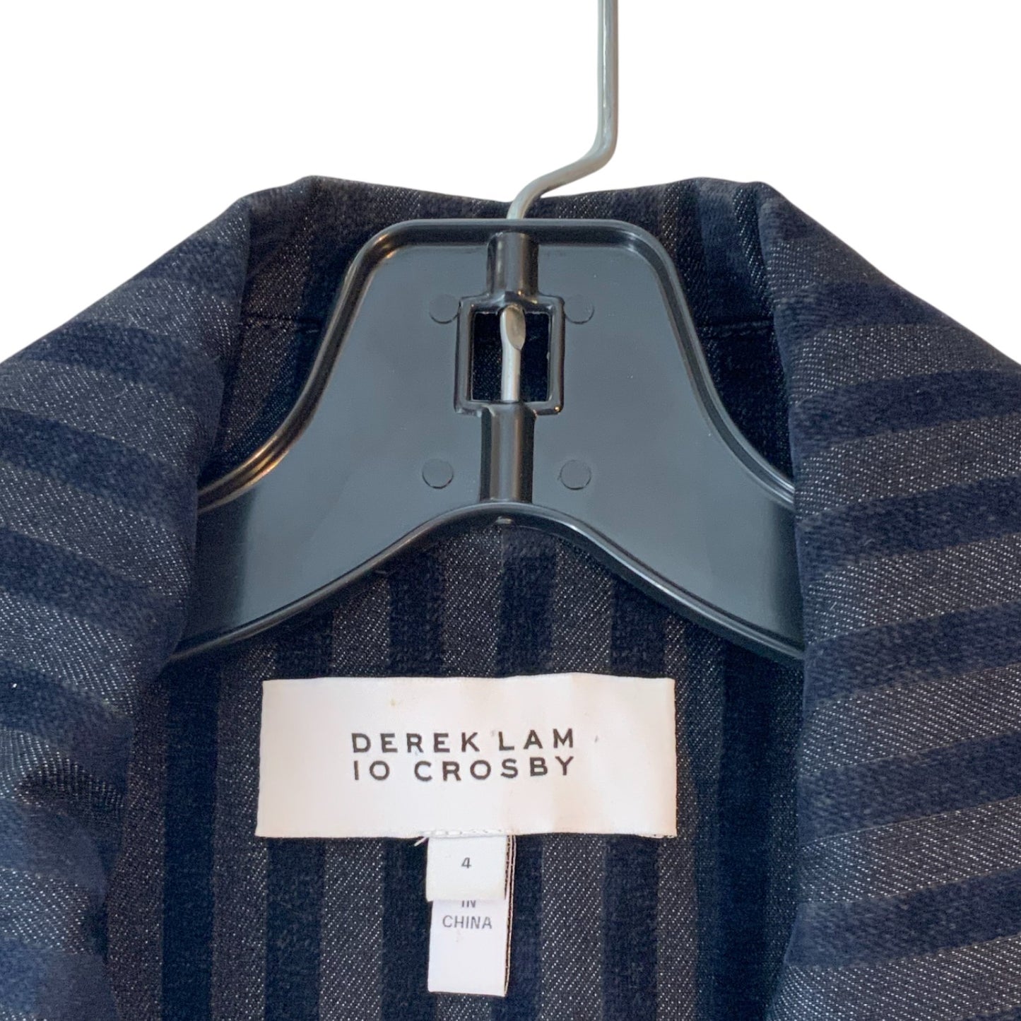 Derek Lam IO Crosby Navy Blue Striped Blazer