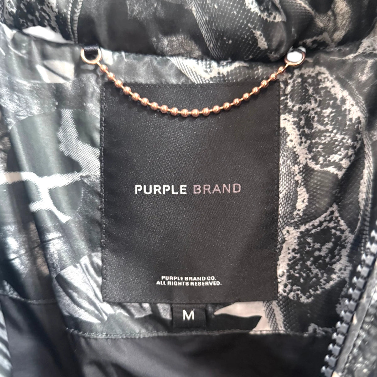 Purple Brand Graphic-Print Puffer Jacket