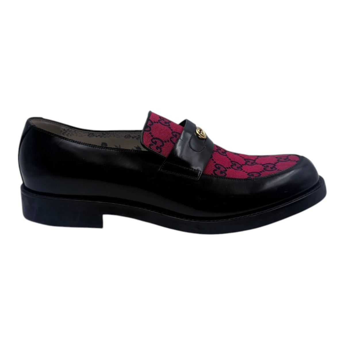 Gucci Logo Print Apron Toe Loafers