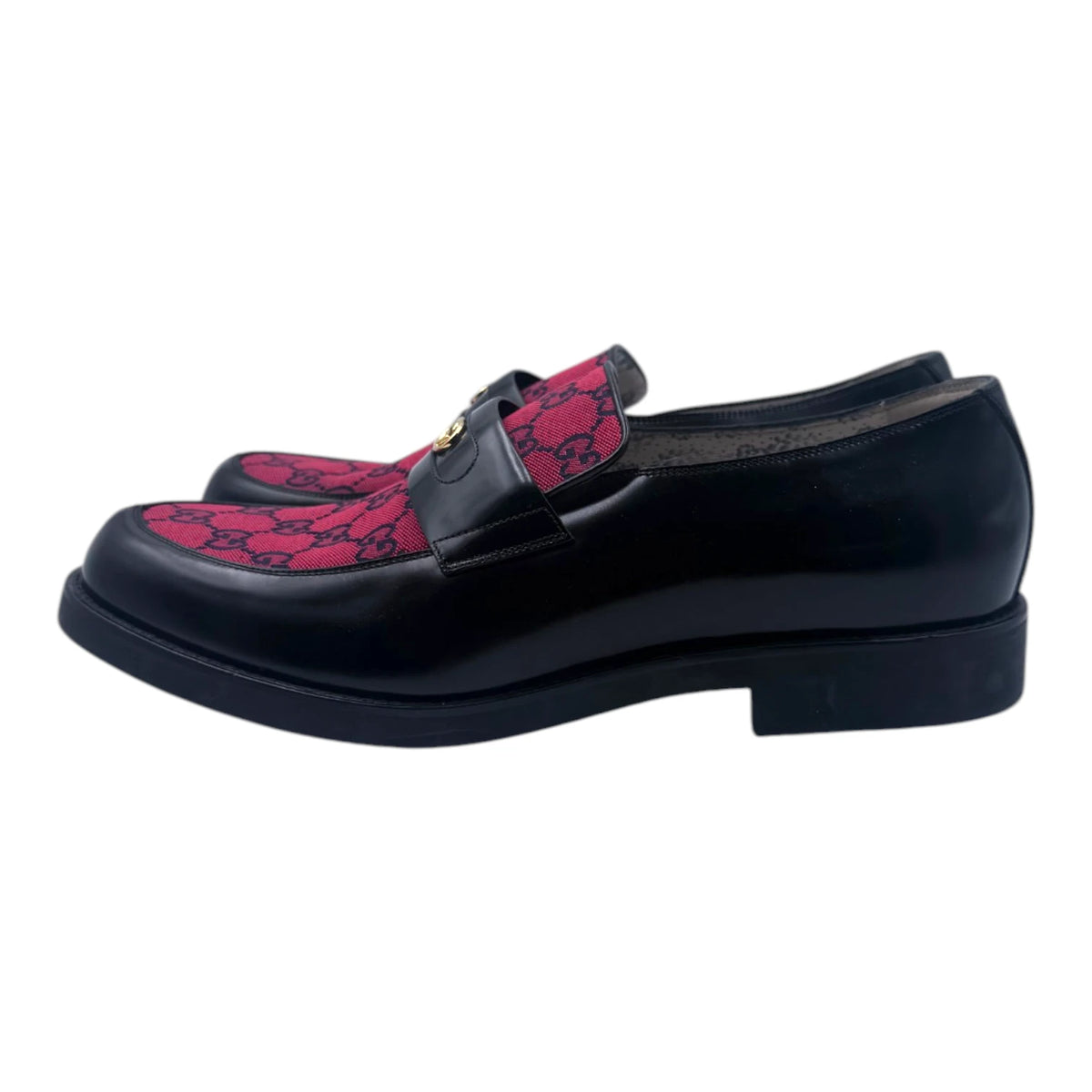 Gucci Logo Print Apron Toe Loafers