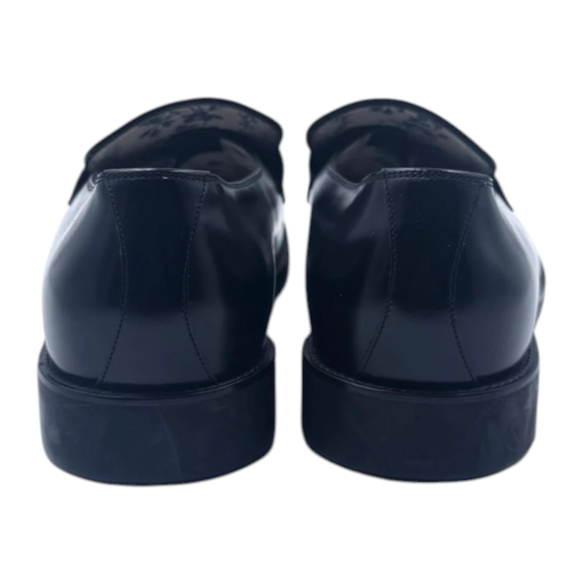 Gucci Logo Print Apron Toe Loafers