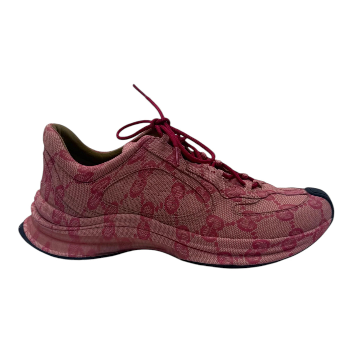 Gucci Hibiscus Red Run Monogram Sneakers