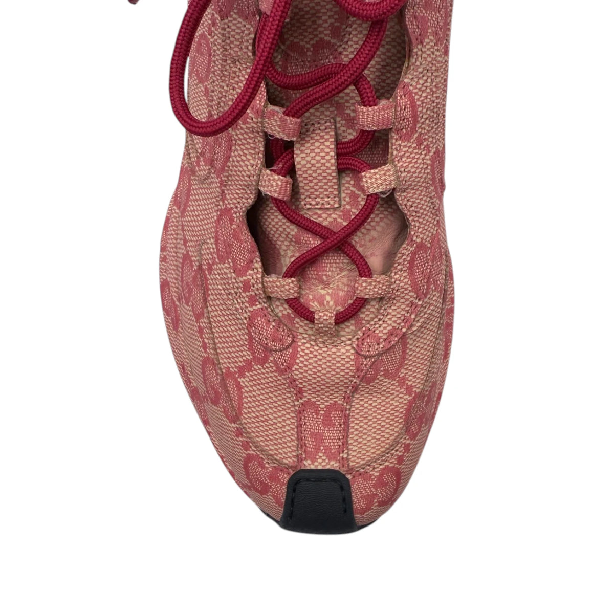 Gucci Hibiscus Red Run Monogram Sneakers