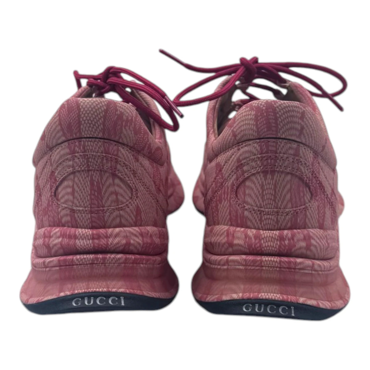 Gucci Hibiscus Red Run Monogram Sneakers
