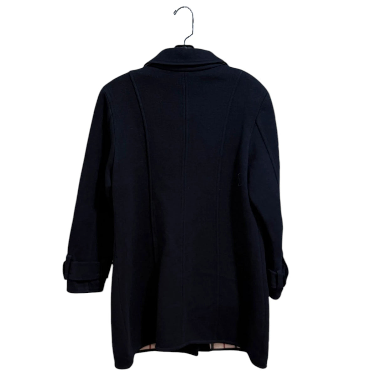 Burberry Navy Wool Swing Coat