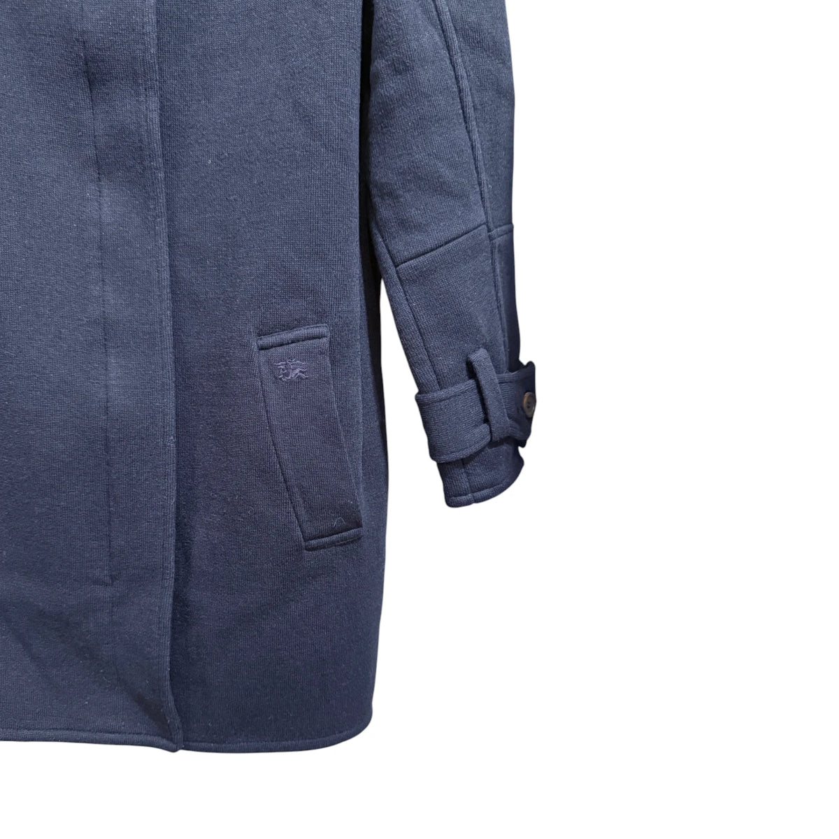 Burberry Navy Wool Swing Coat