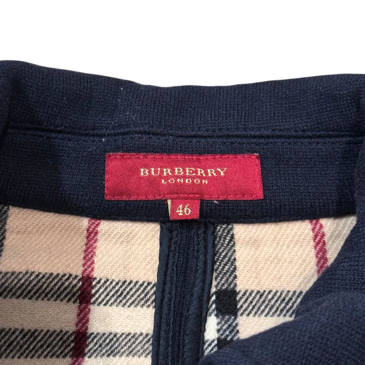 Burberry Navy Wool Swing Coat