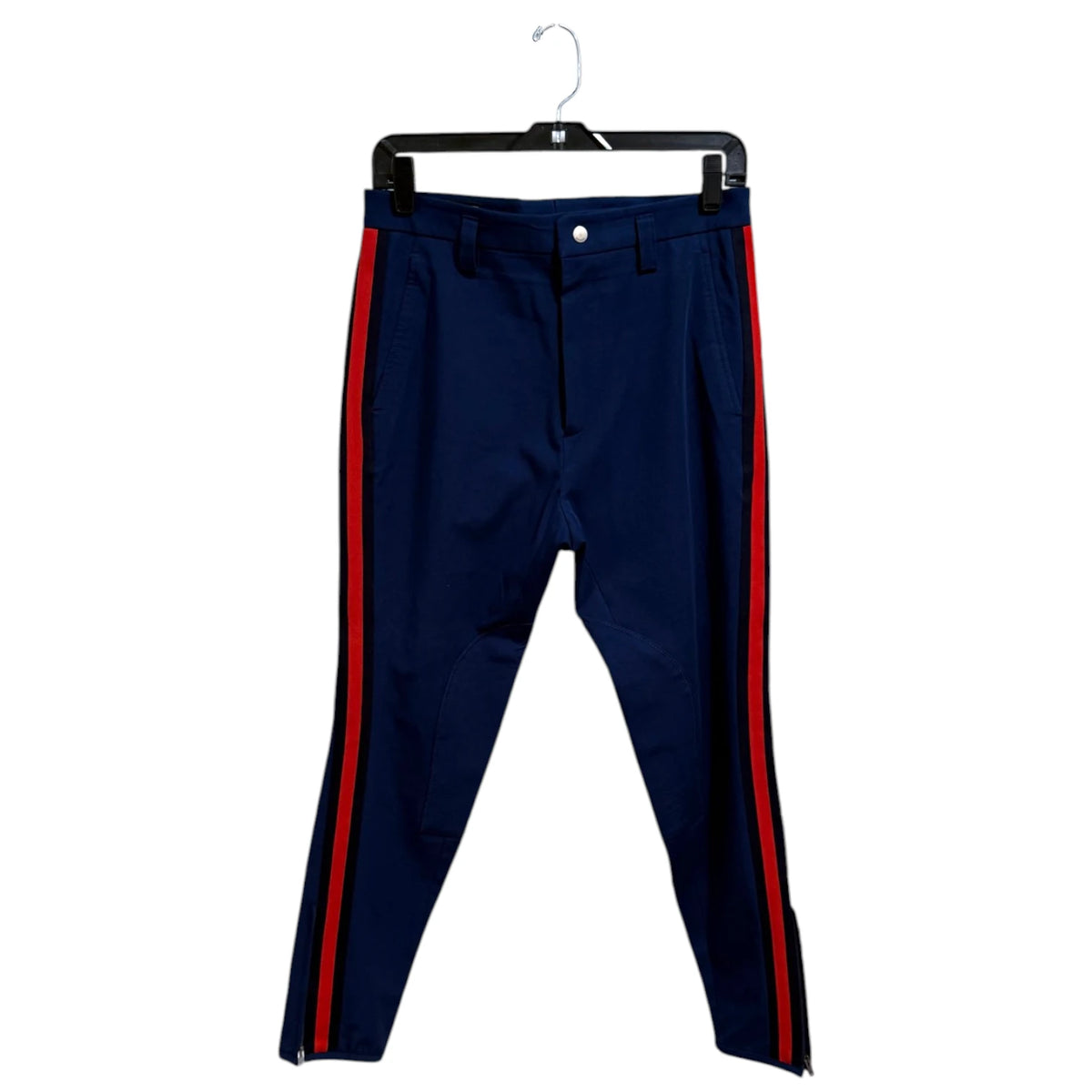 Gucci Gabardine Striped Web Riding Trousers