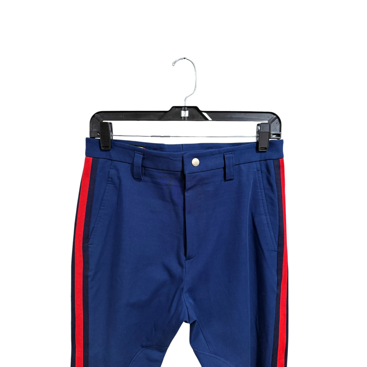 Gucci Gabardine Striped Web Riding Trousers