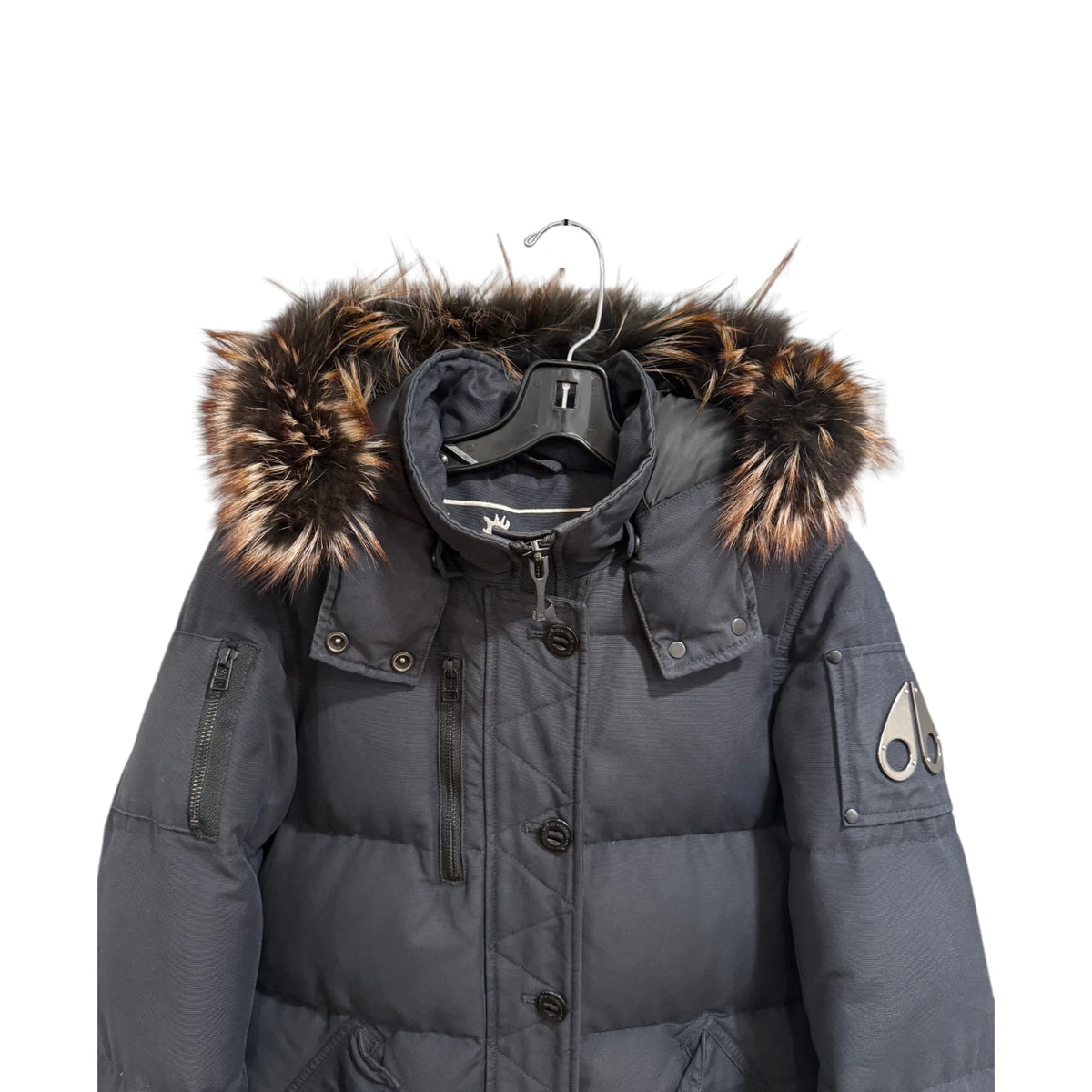 Moose Knuckles Down Fur Trimmed Parka Coat