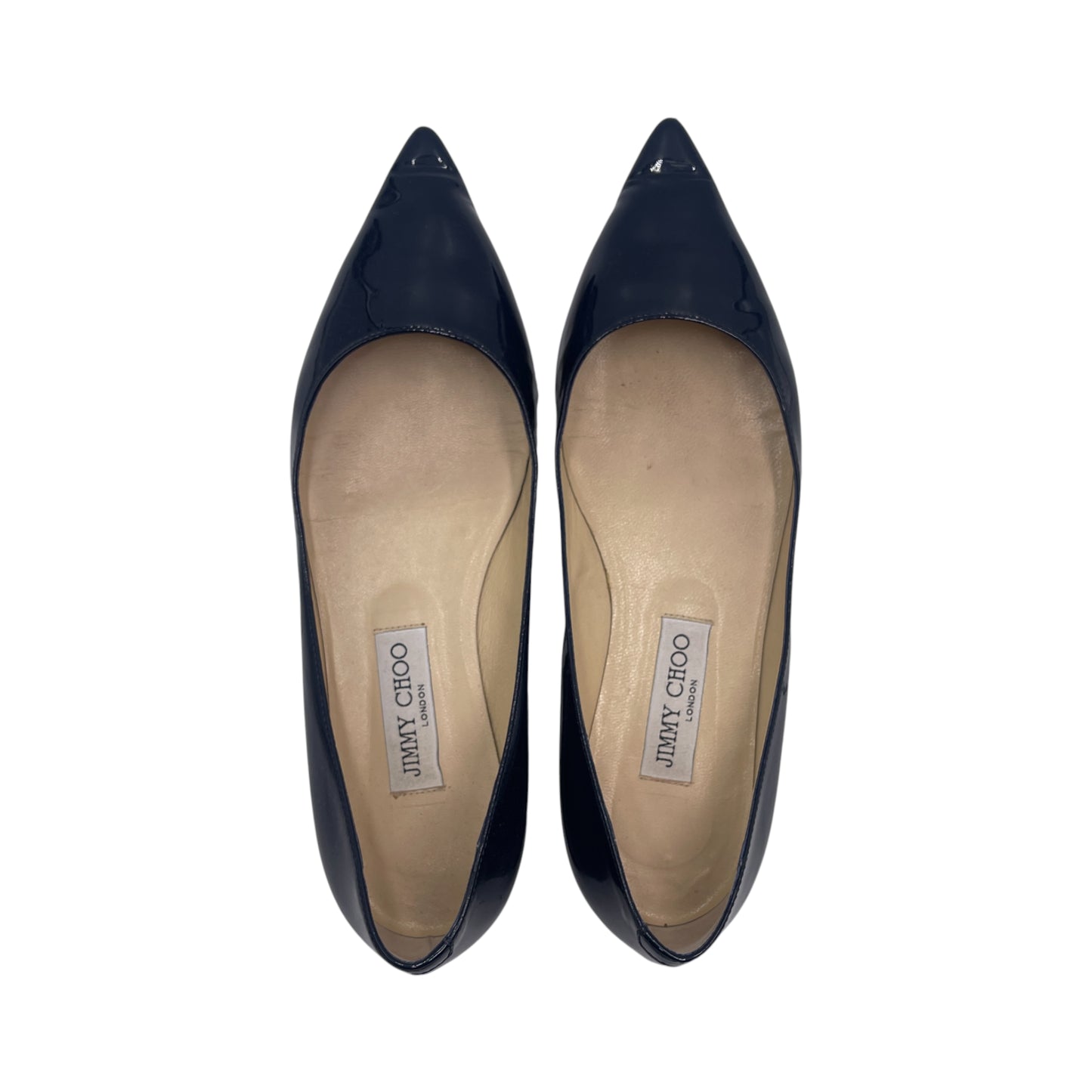 Jimmy Choo Alina Blue Patent Flat