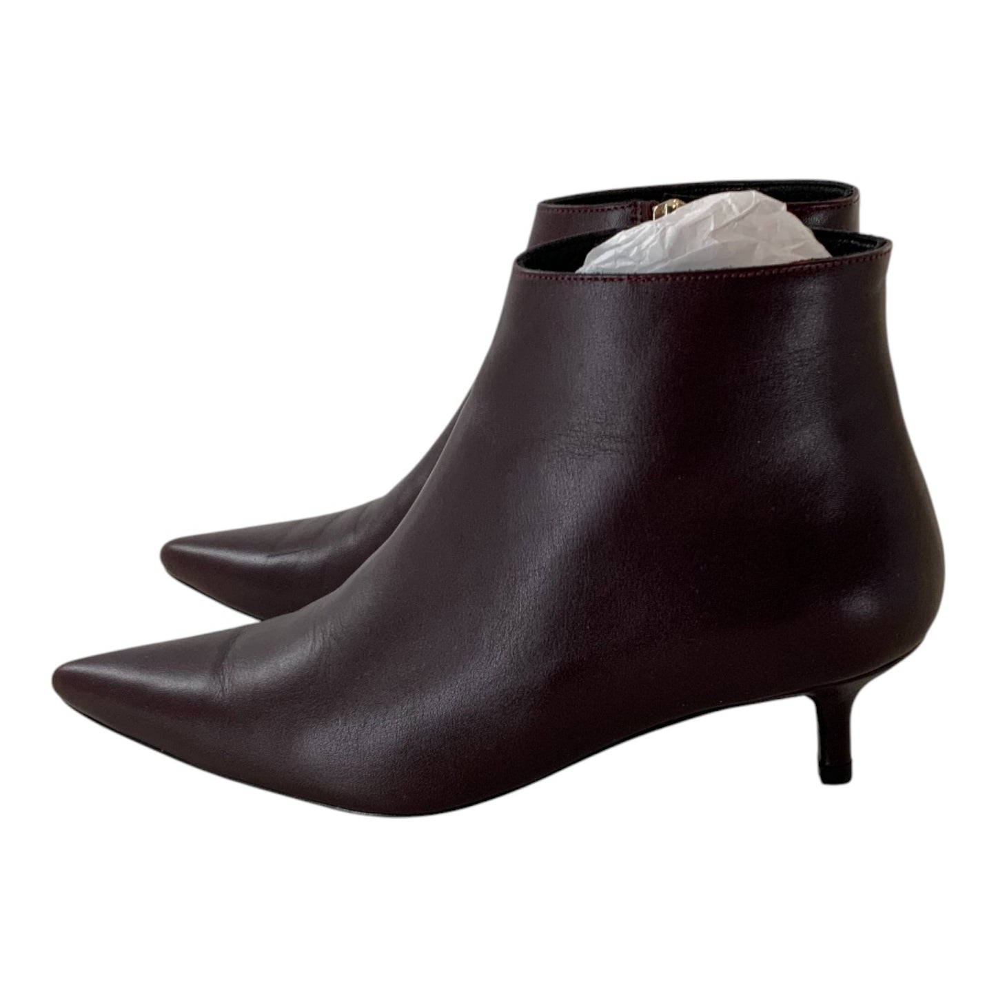 Anine Bing Burgundy Kitten Heel Boots