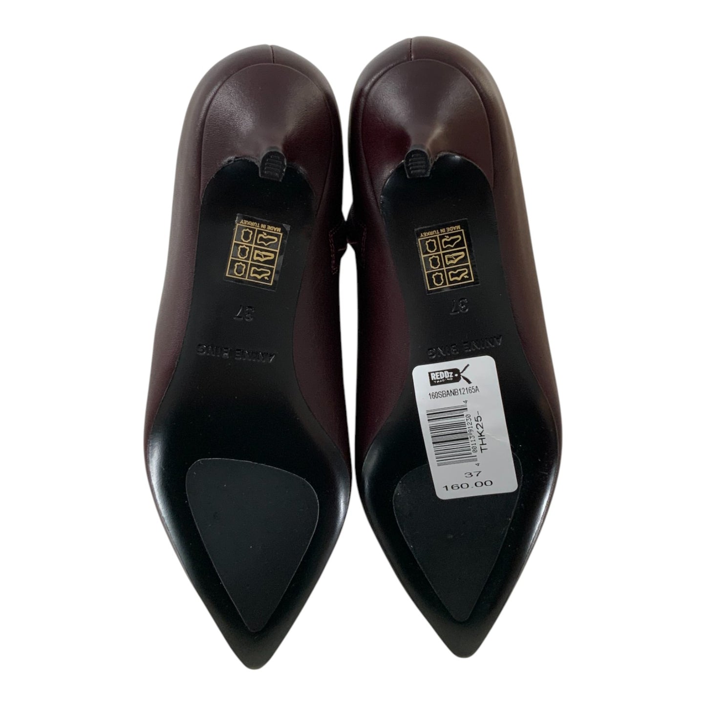 Anine Bing Burgundy Kitten Heel Boots