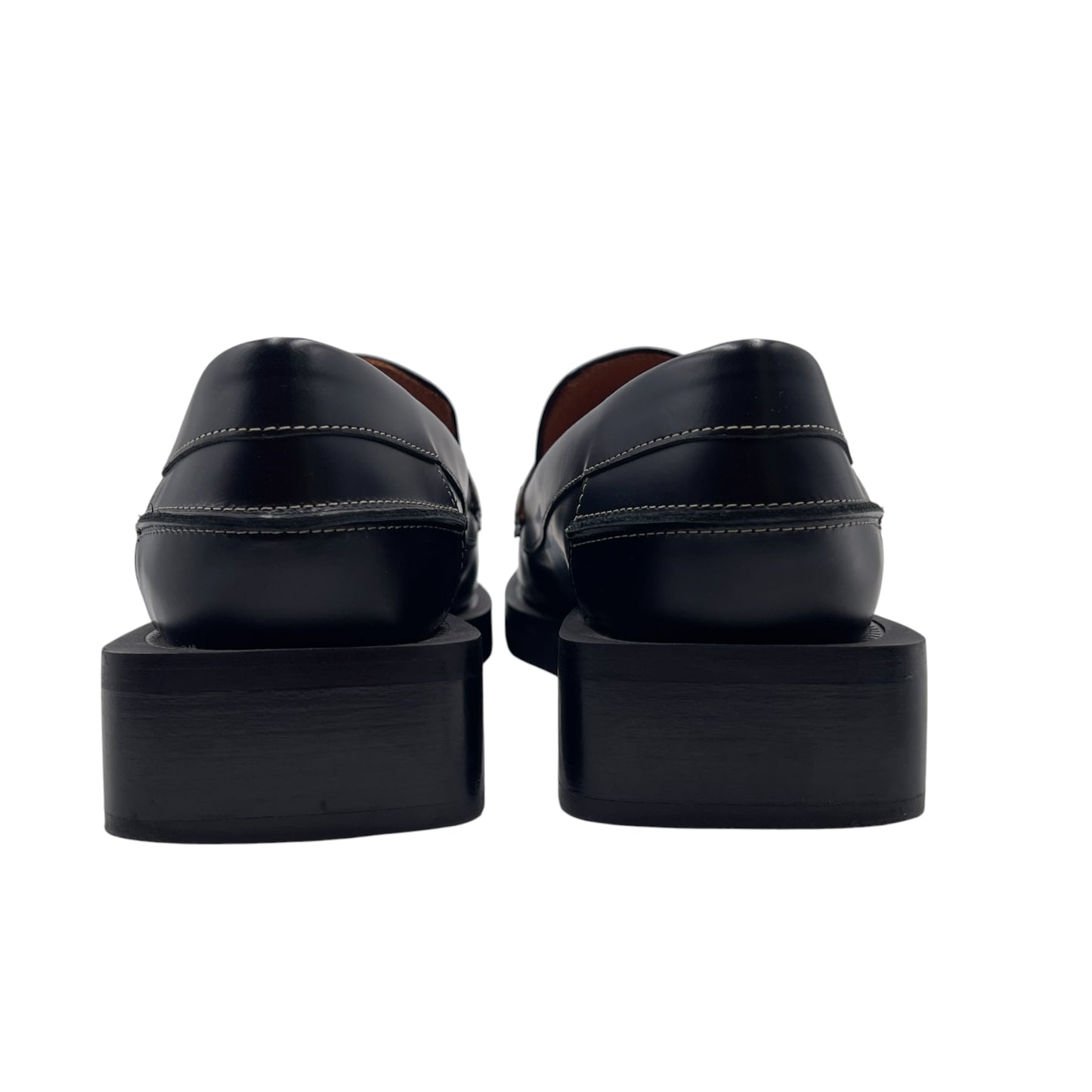 Ganni Black Leather Loafers