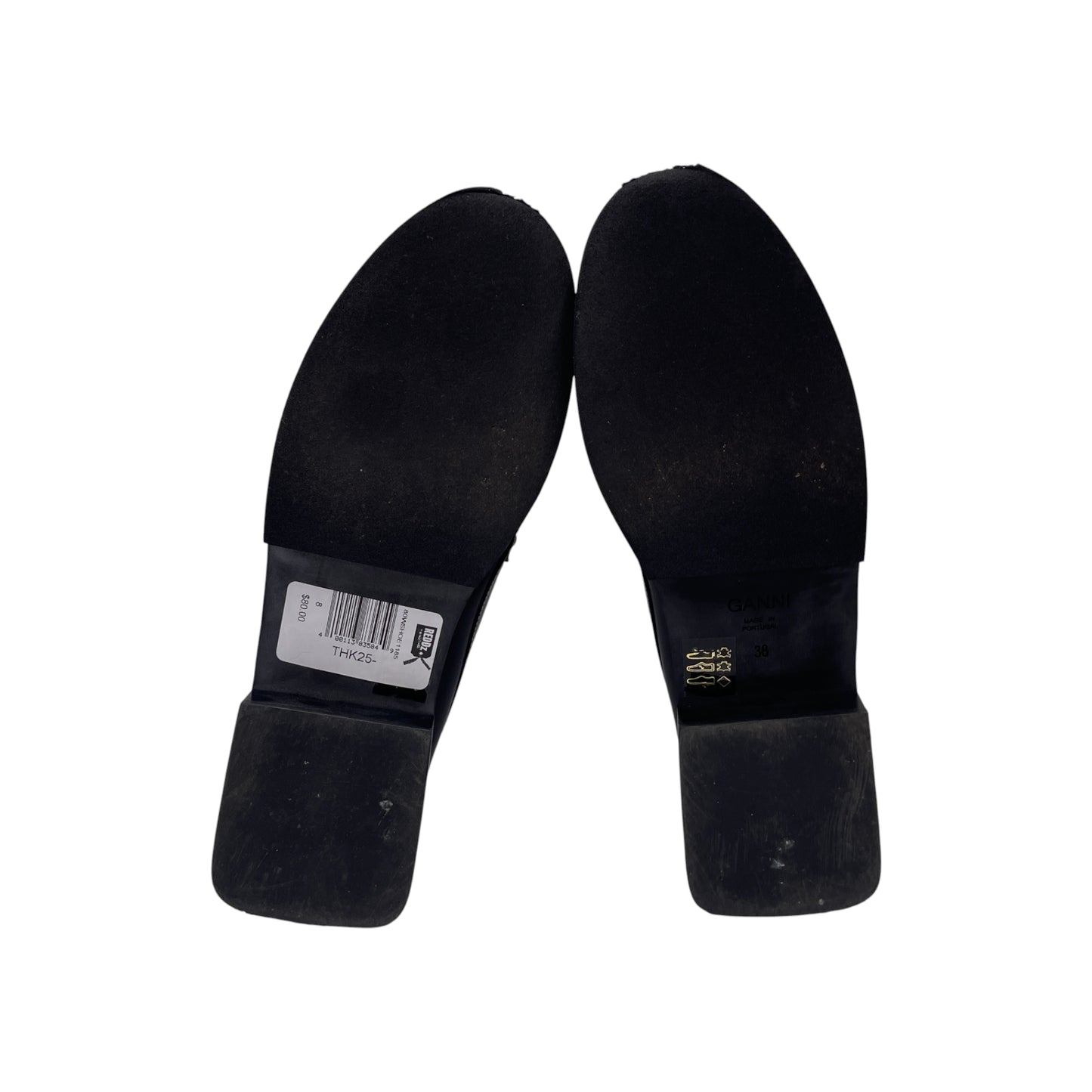 Ganni Black Leather Loafers