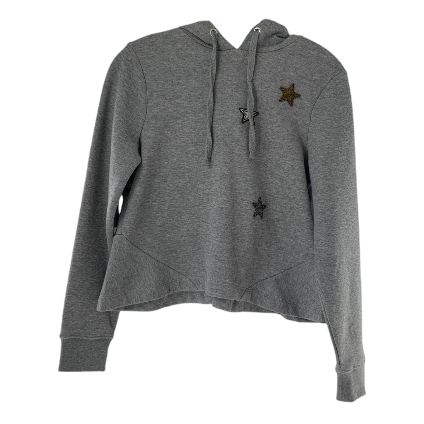 Red Valentino Grey Hoodie with Star Patches