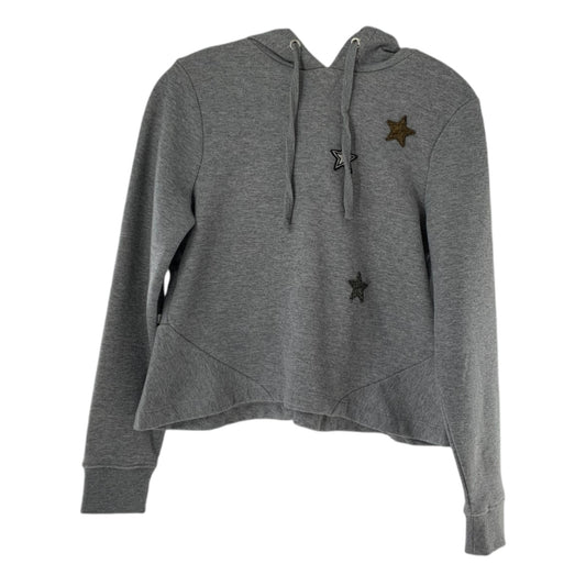Red Valentino Grey Hoodie with Star Patches