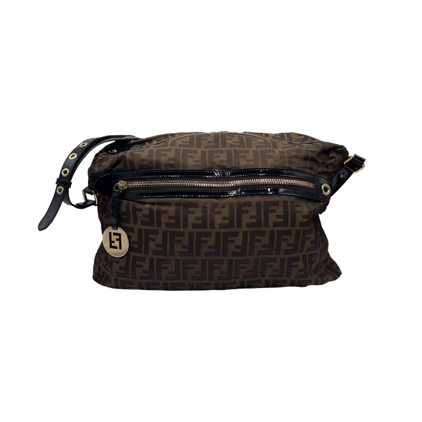 Fendi Zucca Canvas Shoulder Bag