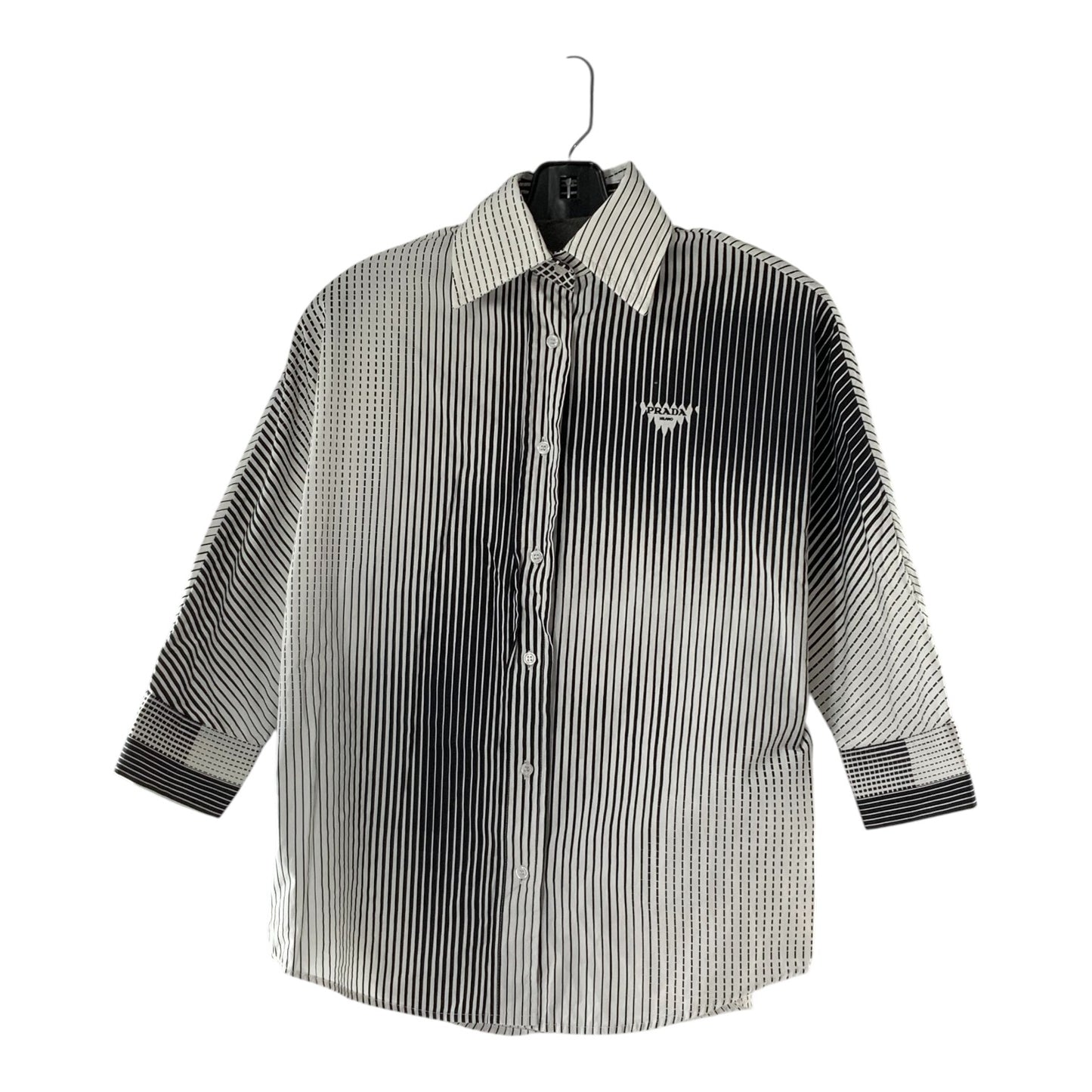 Prada Black and White Button Up Shirt