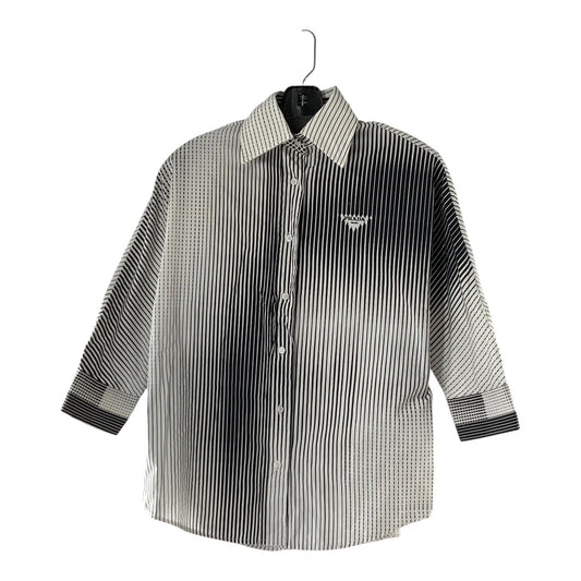 Prada Black and White Button Up Shirt