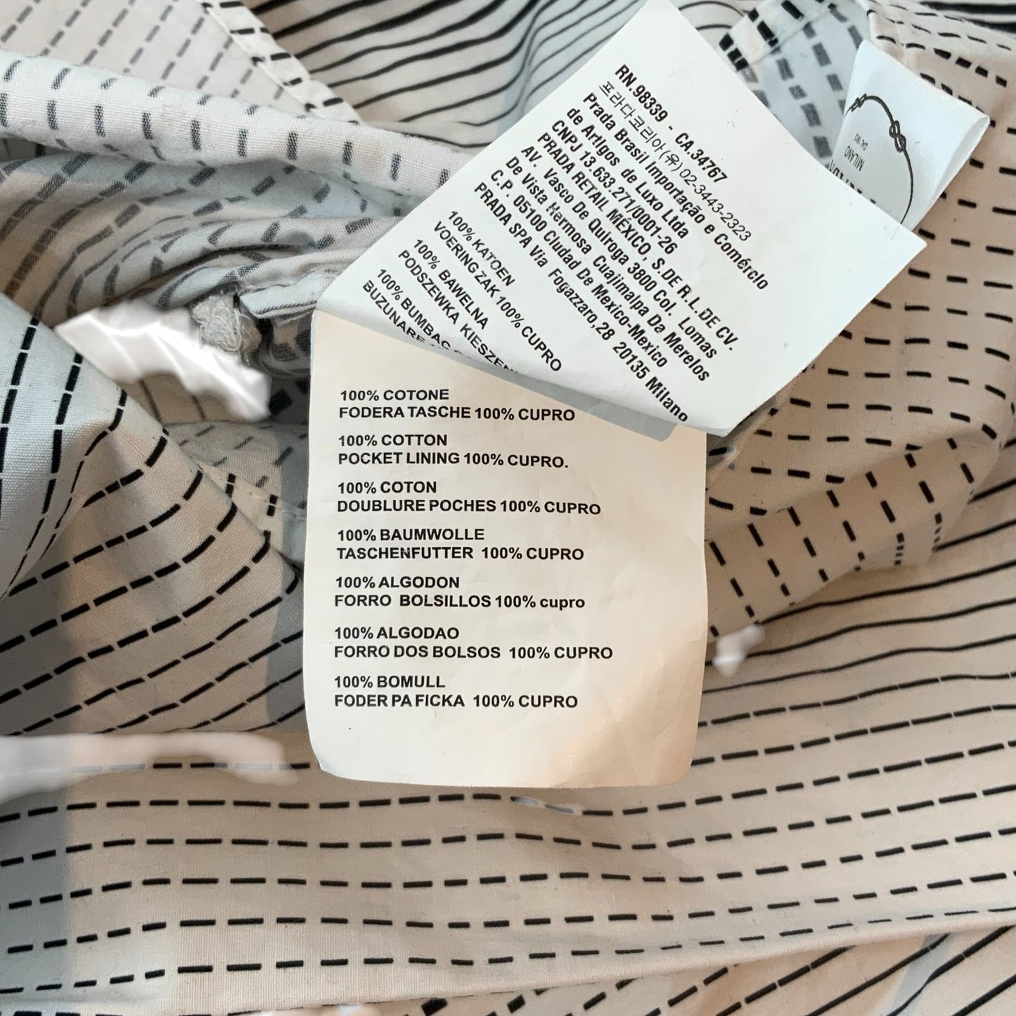 Prada Black and White Flowy Shorts