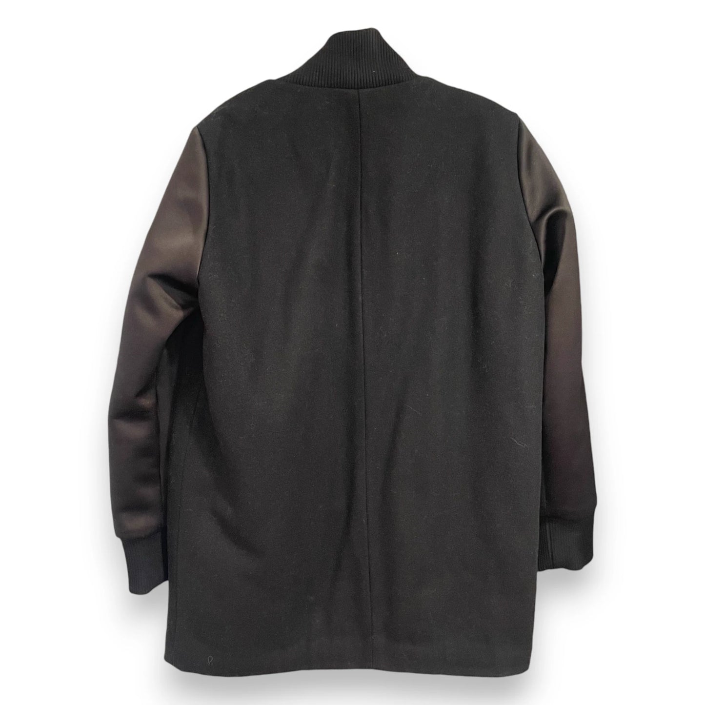 Maje Leather Sleeve Bomber Wom38