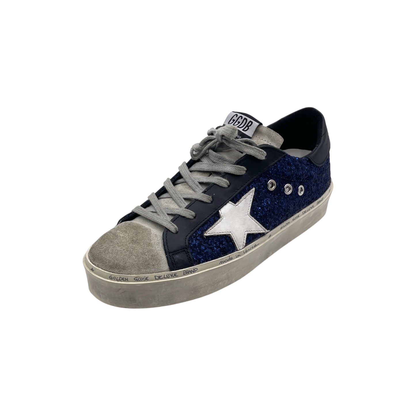 Golden Goose Hi Star Blue Glitter Snkr