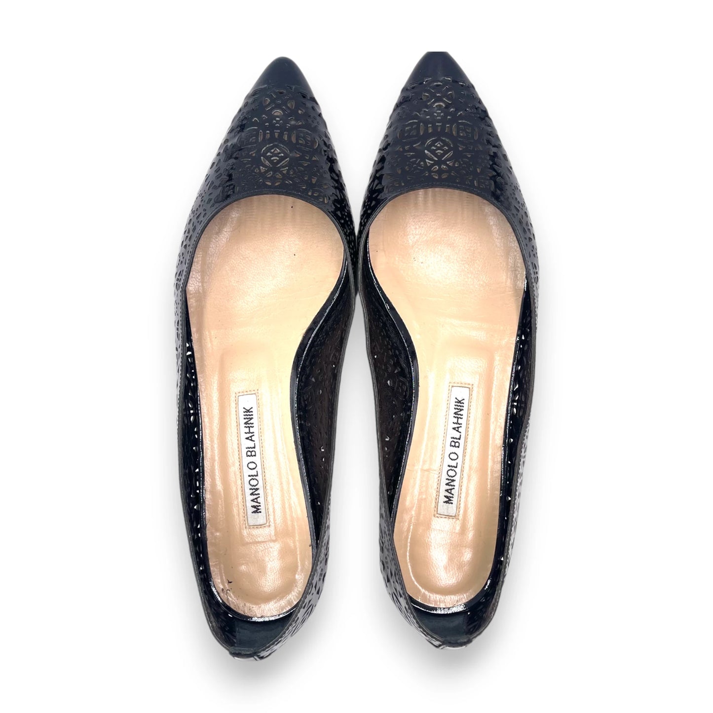 Manolo Black Cut Out Flats