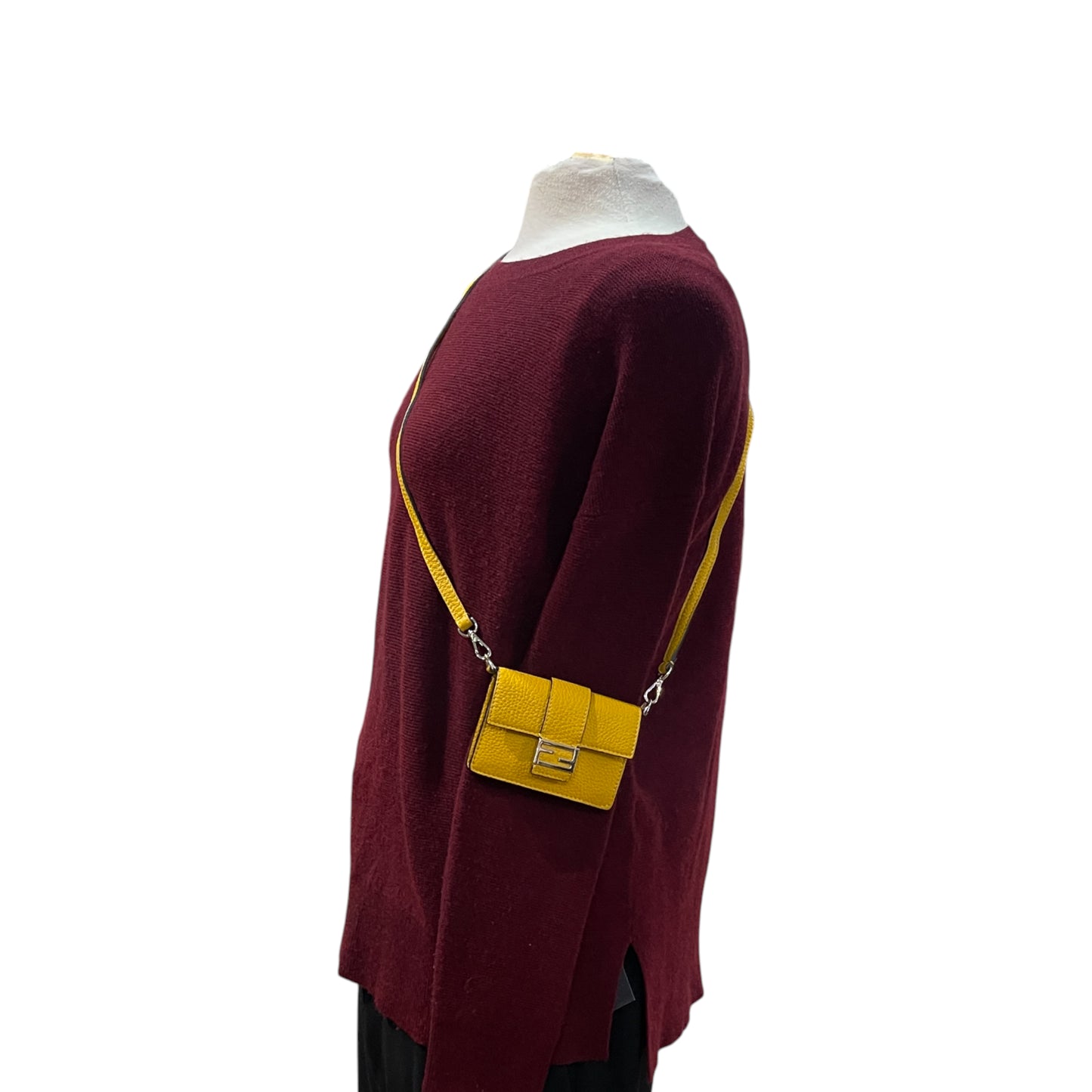 Fendi Micro Baguette Yellow Crossbody