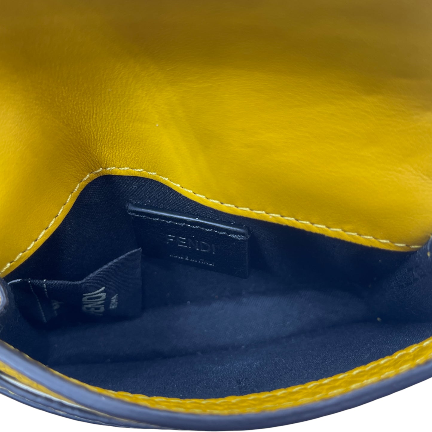 Fendi Micro Baguette Yellow Crossbody