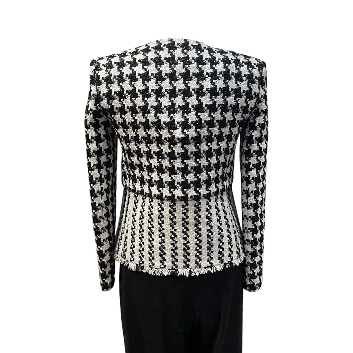 Alice + Olivia Black/White Tweed Jacket