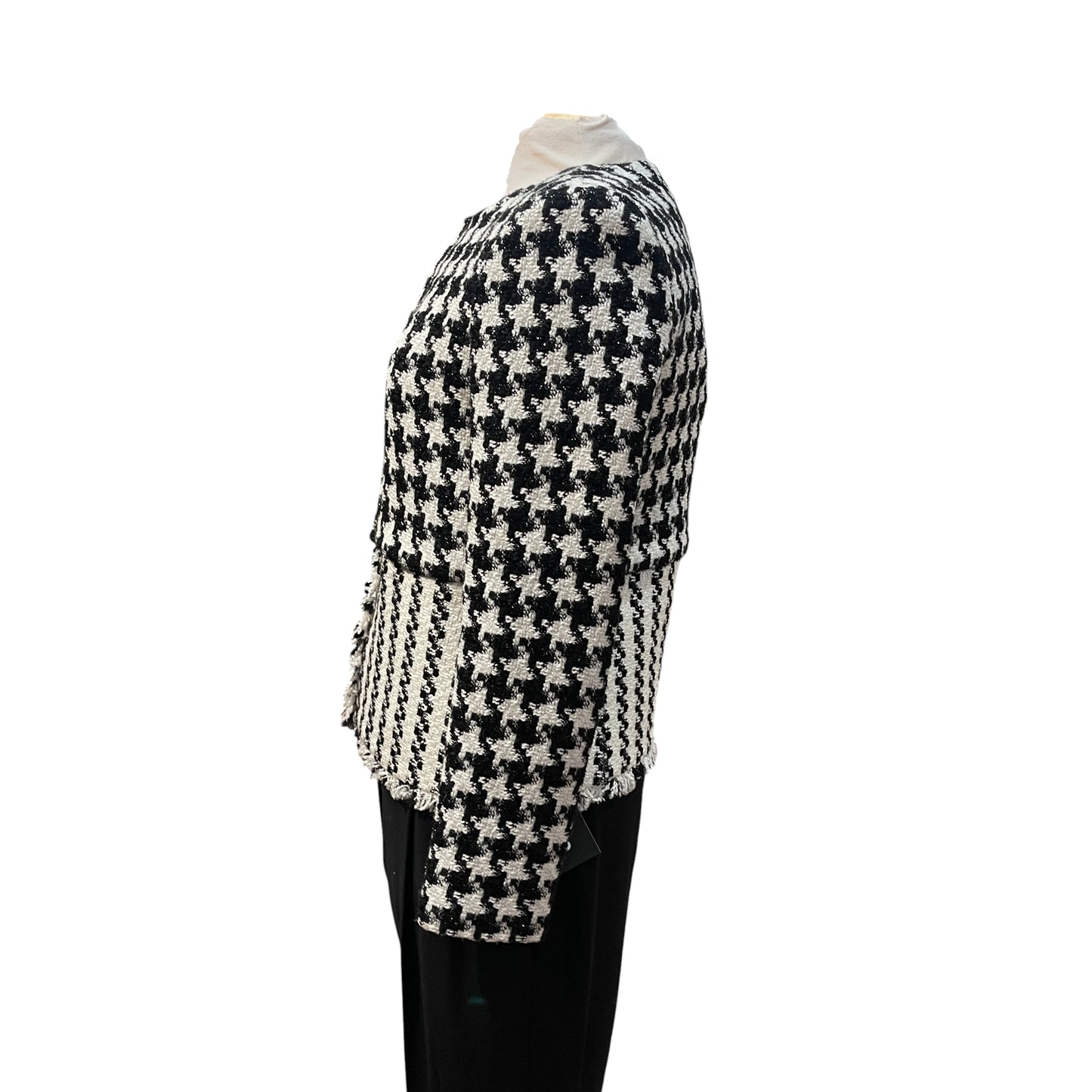 Alice + Olivia Black/White Tweed Jacket