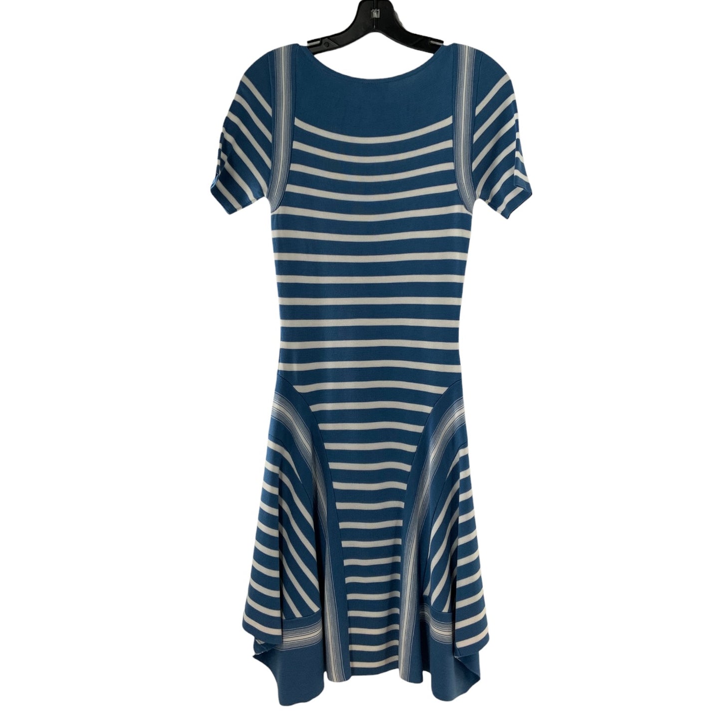 Akris Punto Blue and White Striped Flowy Fitted Dress