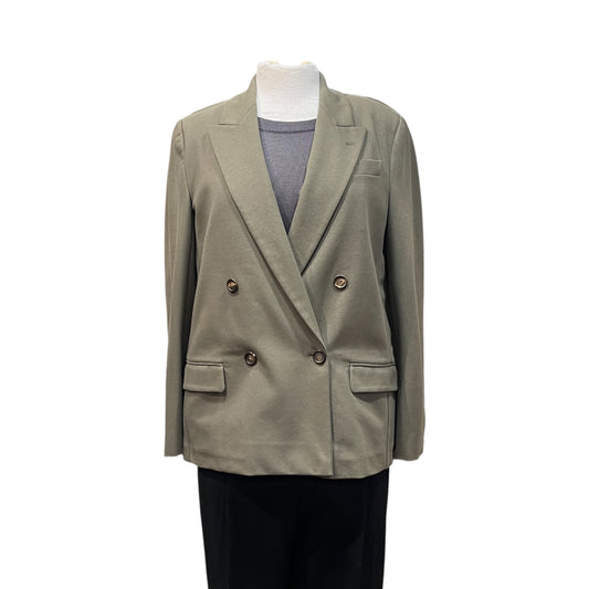 Brunello Cucinelli Double-Breasted Cotton-Blend Blazer