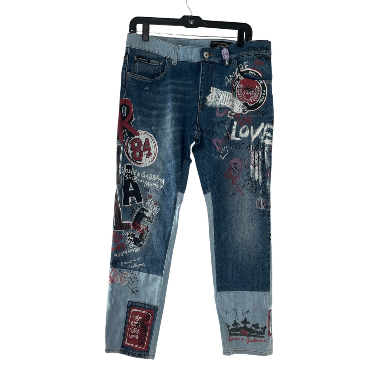 Dolce & Gabbana Graffiti Painted Jeans