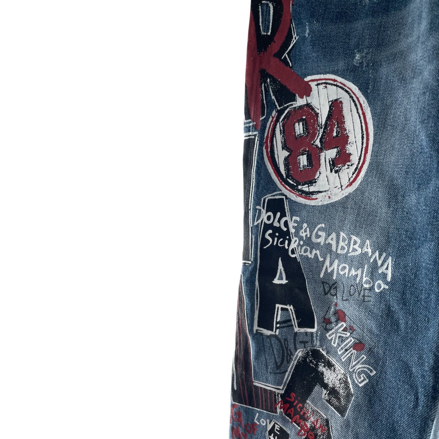 Dolce & Gabbana Graffiti Painted Jeans
