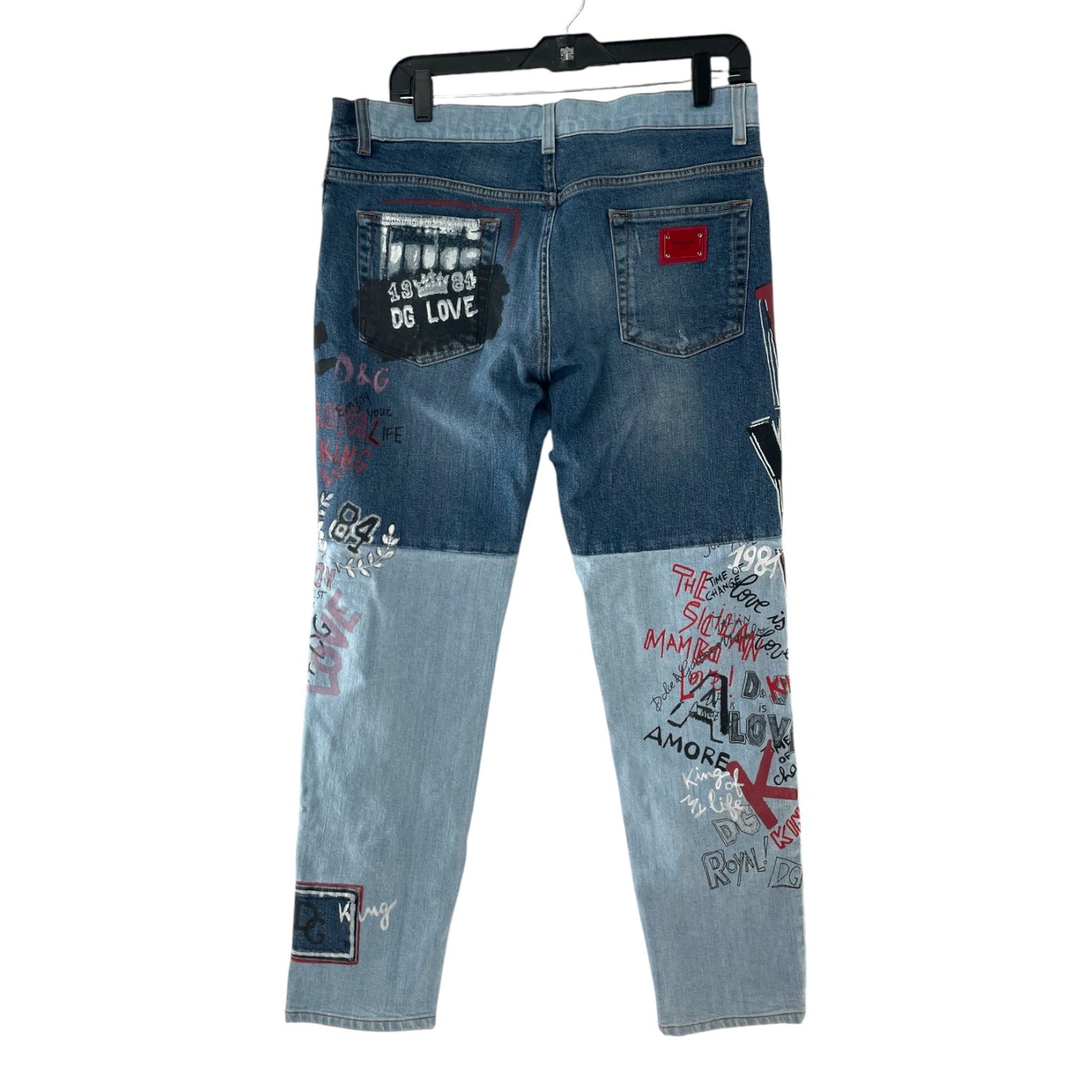 Dolce & Gabbana Graffiti Painted Jeans