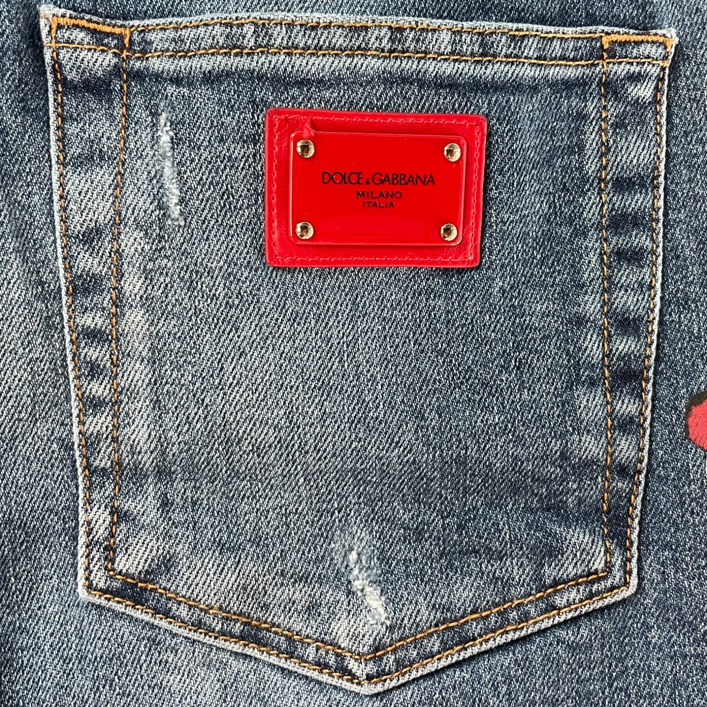 Dolce & Gabbana Graffiti Painted Jeans