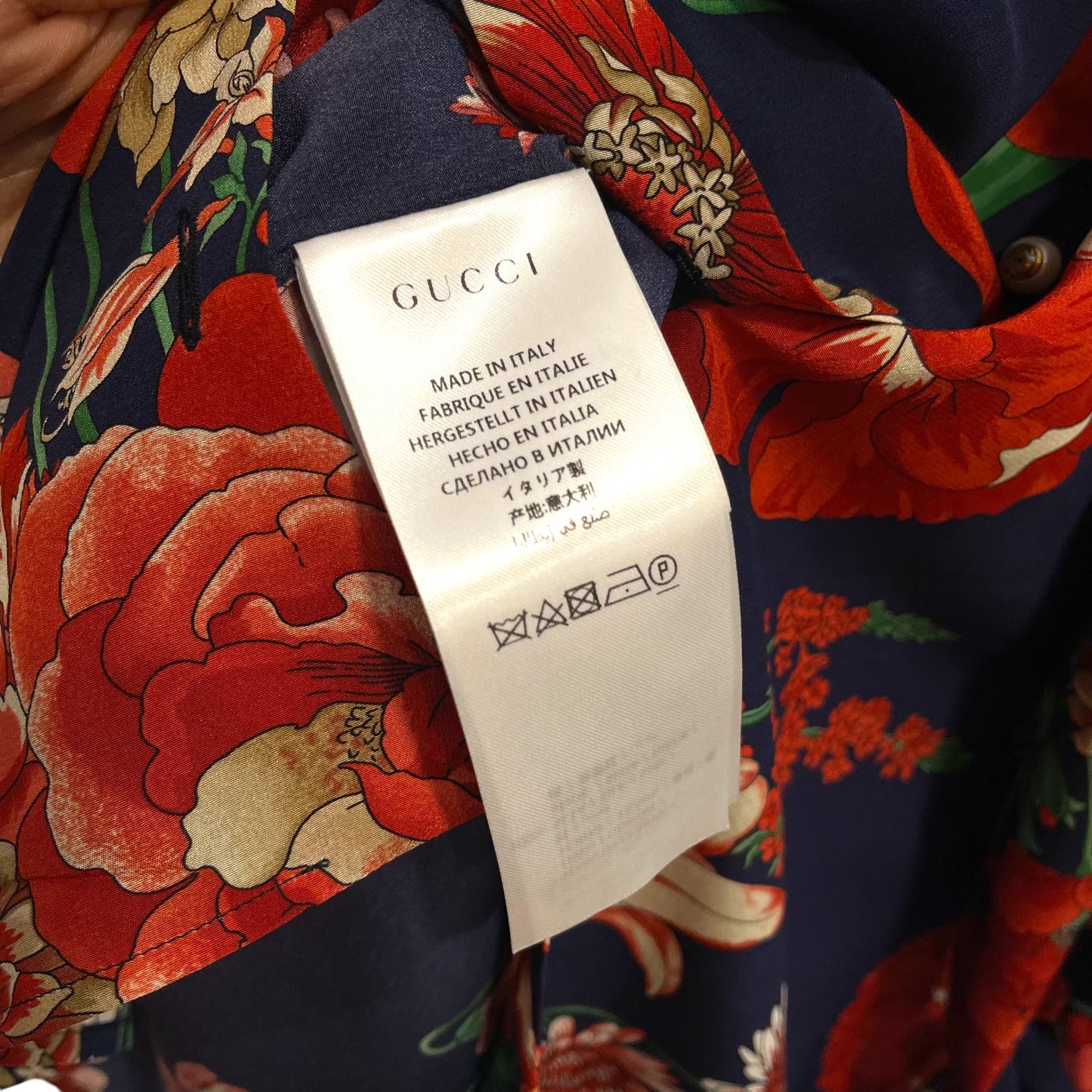 Gucci Blue Floral Blouse Reddz Trading