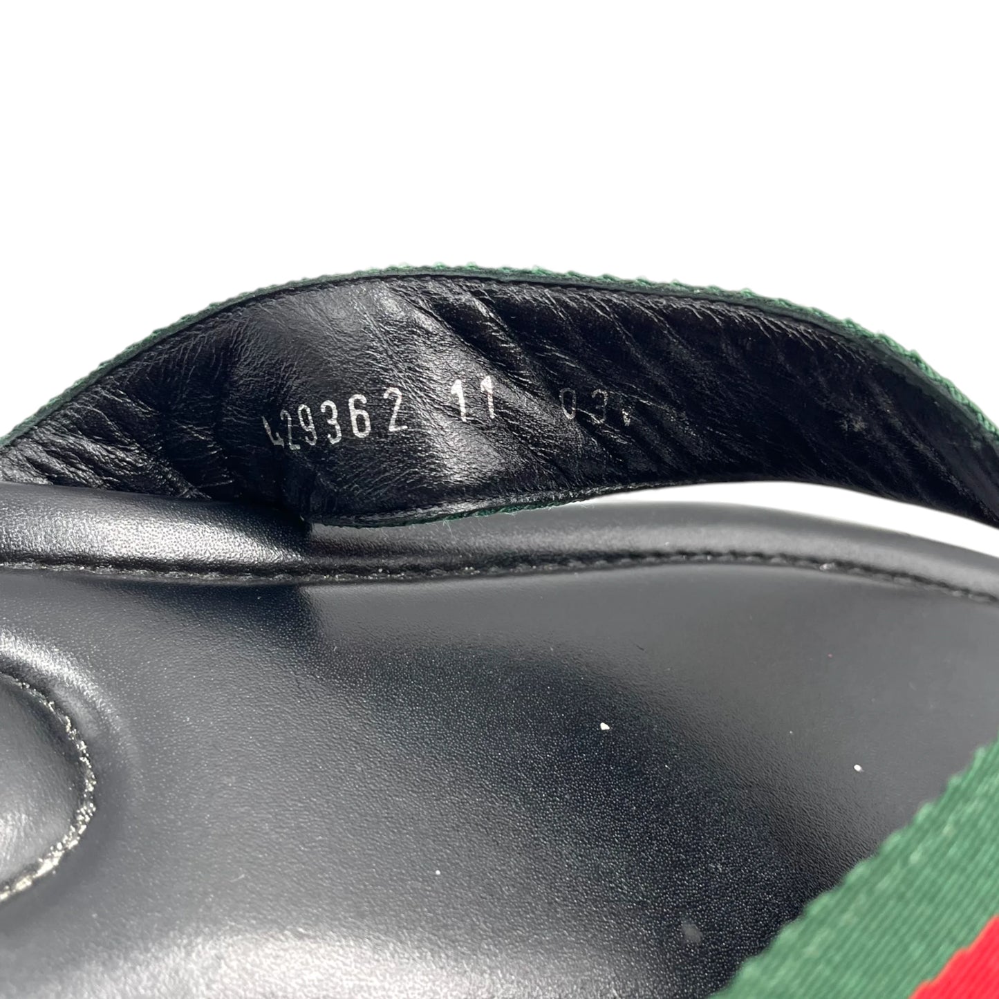 Gucci Men's Web & Leather Thong Sandals