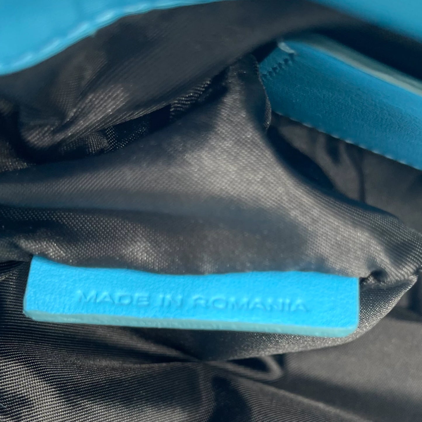 McQueen Skull Blue Nylon Crossbody Bag