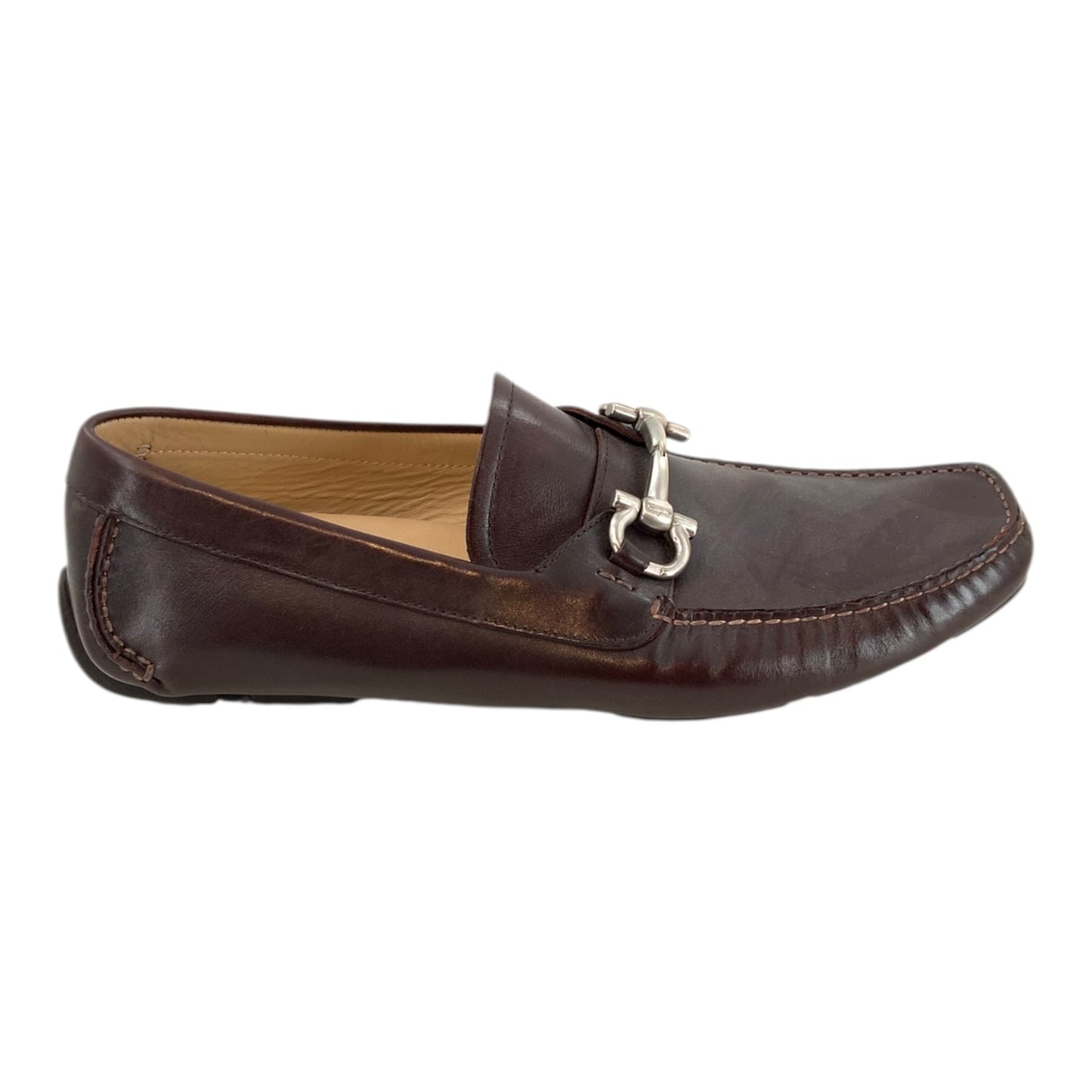 Salvatore Ferragamo Men’s Brown Parigi Gancini Drivers