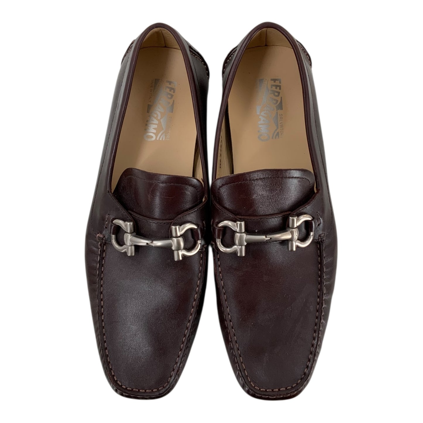 Salvatore Ferragamo Men’s Brown Parigi Gancini Drivers