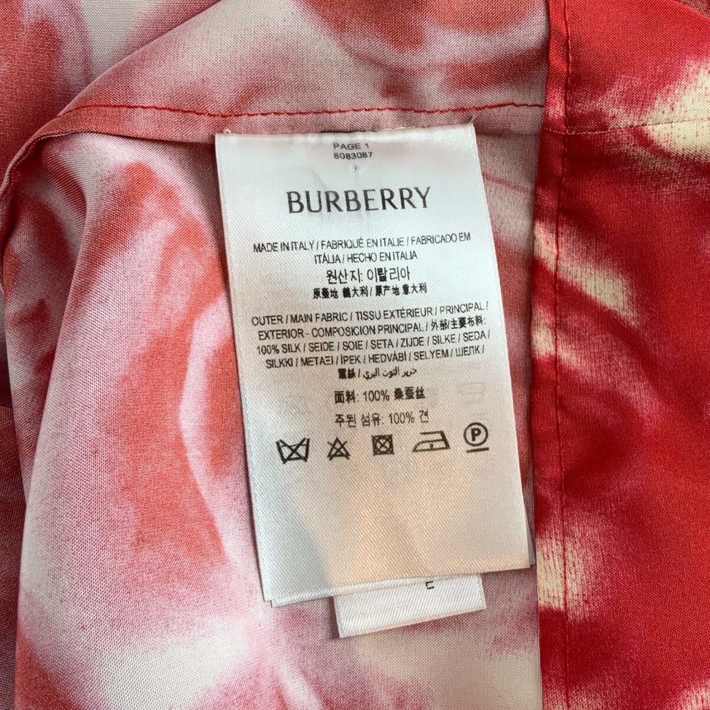 Burberry Floral Pattern Button Up